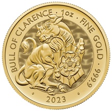 2023 Bull of Clarence - Χρυσό Νόμισμα Tudor Beasts 1 ουγγιά