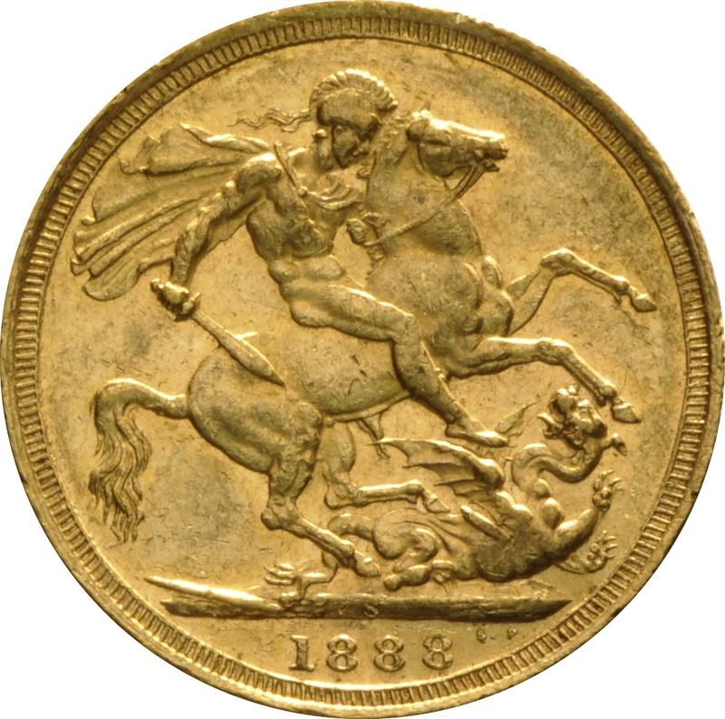 Χρυσή Αγγλική Λίρα 1888 - Βικτώρια Κεφαλή Jubilee - Σ