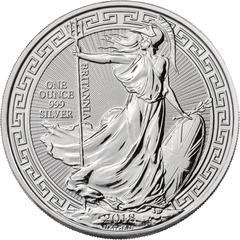 Ασημένιο Νόμισμα Britannia  2018 (Oriental Border) - 1 ουγγιά