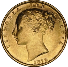 1873 Χρυσή Λίρα Αγγλίας – Bικτώρια Νέα Κεφαλή