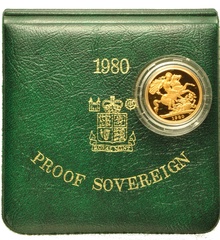 Χρυσή Λίρα Αγγλίας Proof 1980 σε συσκευασία δώρου