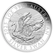 2025 Ασήμενιο Νόμισμα Australian Swan - 1 ουγγιά