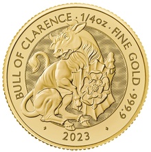 2023 Bull of Clarence - Χρυσό Νόμισμα Tudor Beasts 1/4 ουγγιάς