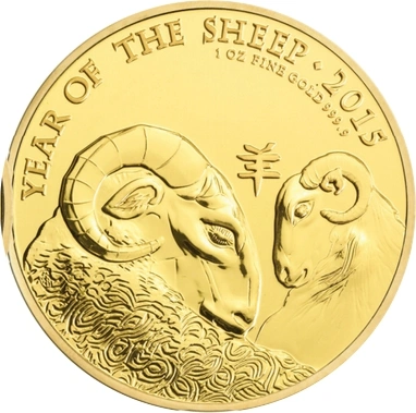 2015 Year of the Sheep Gold Coin 1oz Royal Mint Lunar Series