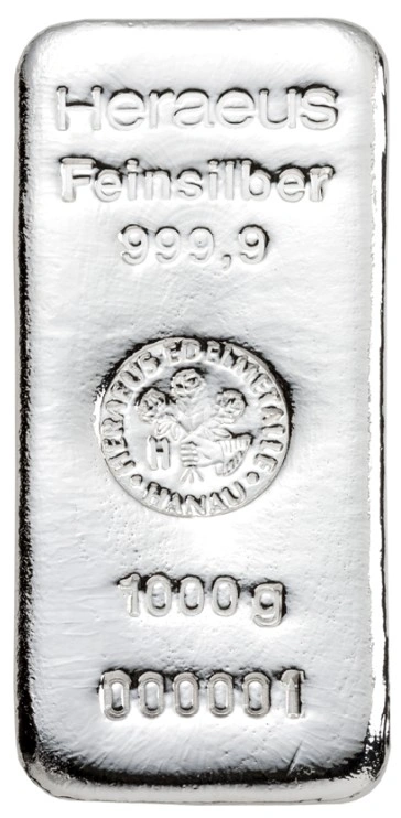 Heraeus 1 κιλό - Μπάρες Χρυσού Cast