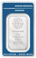 Argor-Heraeus 50 Γραμμάρια - Μπάρα από Παλλάδιο