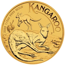2025 Χρυσό Νόμισμα Australian Kangaroo - 1/2 της ουγγιάς