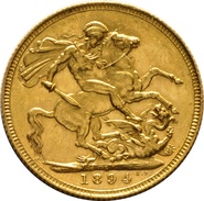 Χρυσή Αγγλική Λίρα 1894 - Βασίλισσα Βικτώρια Παλαιά Κεφαλή - S