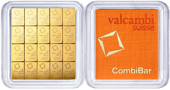 Valcambi CombiBar 20 x 1 Gram Gold Bar