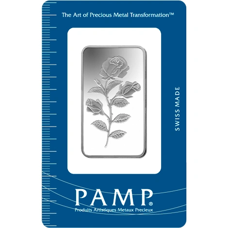 PAMP Rosa 1 ουγγιά - Μπάρες από Ασήμι