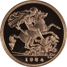 1984 Συλλεκτική Μισή Χρυσή Αγγλική Λίρα - Proof- Σε συσκευασία
