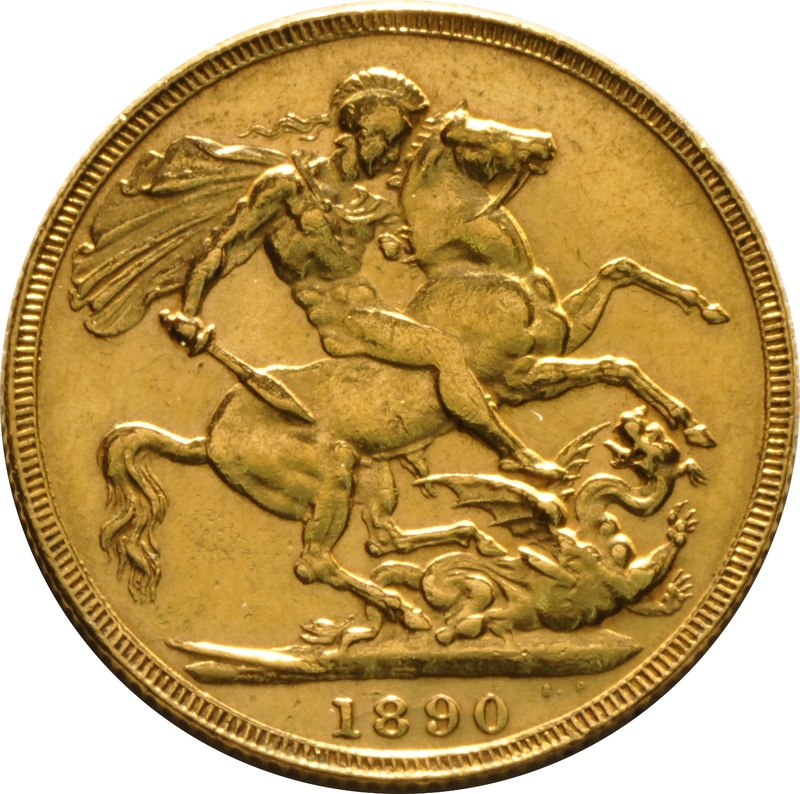 Χρυσή Αγγλική Λίρα 1890 - Βικτώρια Κεφαλή Jubilee - Λονδίνο