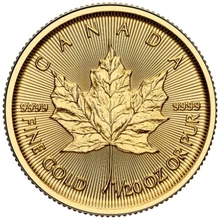 2025 Χρυσό Νόμισμα Canadian Maple Leaf - 1/20 της ουγγιάς