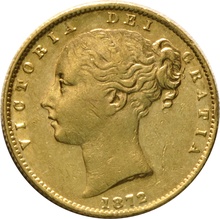 1872 Χρυσή Λίρα Αγγλίας – Bικτώρια Νέα Κεφαλή - Σ