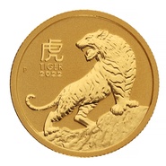 Χρυσό νόμισμα Perth Mint 2022 - Έτος της Τίγρης - 1/10 της ουγγιάς