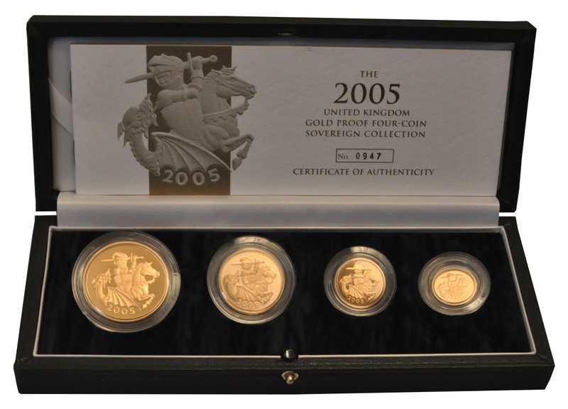 2005 Gold Proof Sovereign Four Coin Set