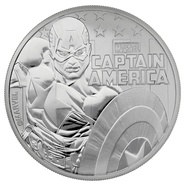 2019 Captain America - Ασημένιο Νομίσμα 1 ουγγιά