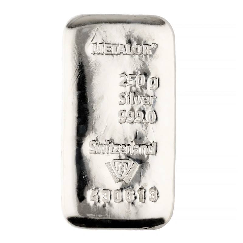 Metalor 250 Γραμμάρια - Μπάρες από ασήμι