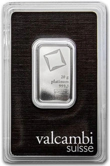 Valcambi 20 Γραμμάρια - Μπάρα από Πλατίνα