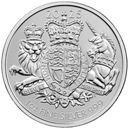 2025 Ασήμενιο Νόμισμα Royal Arms - 1 ουγγιά