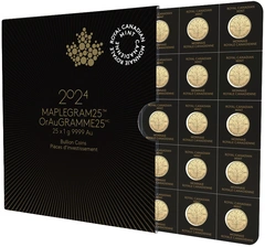 2024 MapleGram 25 x Χρυσά Νομίσματα 1 γραμμαρίου
