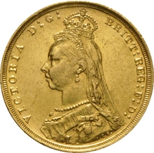 Χρυσή Αγγλική Λίρα 1893 - Βικτώρια Κεφαλή Jubilee - Σ