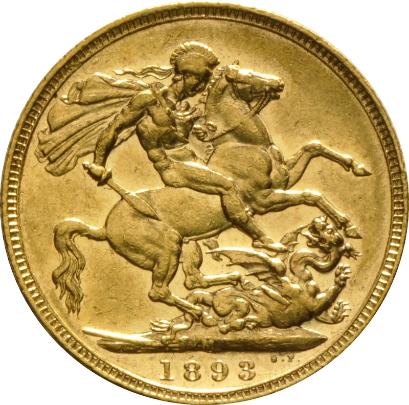 Χρυσή Αγγλική Λίρα 1893 - Βικτώρια Κεφαλή Jubilee - M