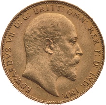 Χρυσή Αγγλική Λίρα 1908 - Βασιλιάς Εδουάρδος ο Ζ' - P