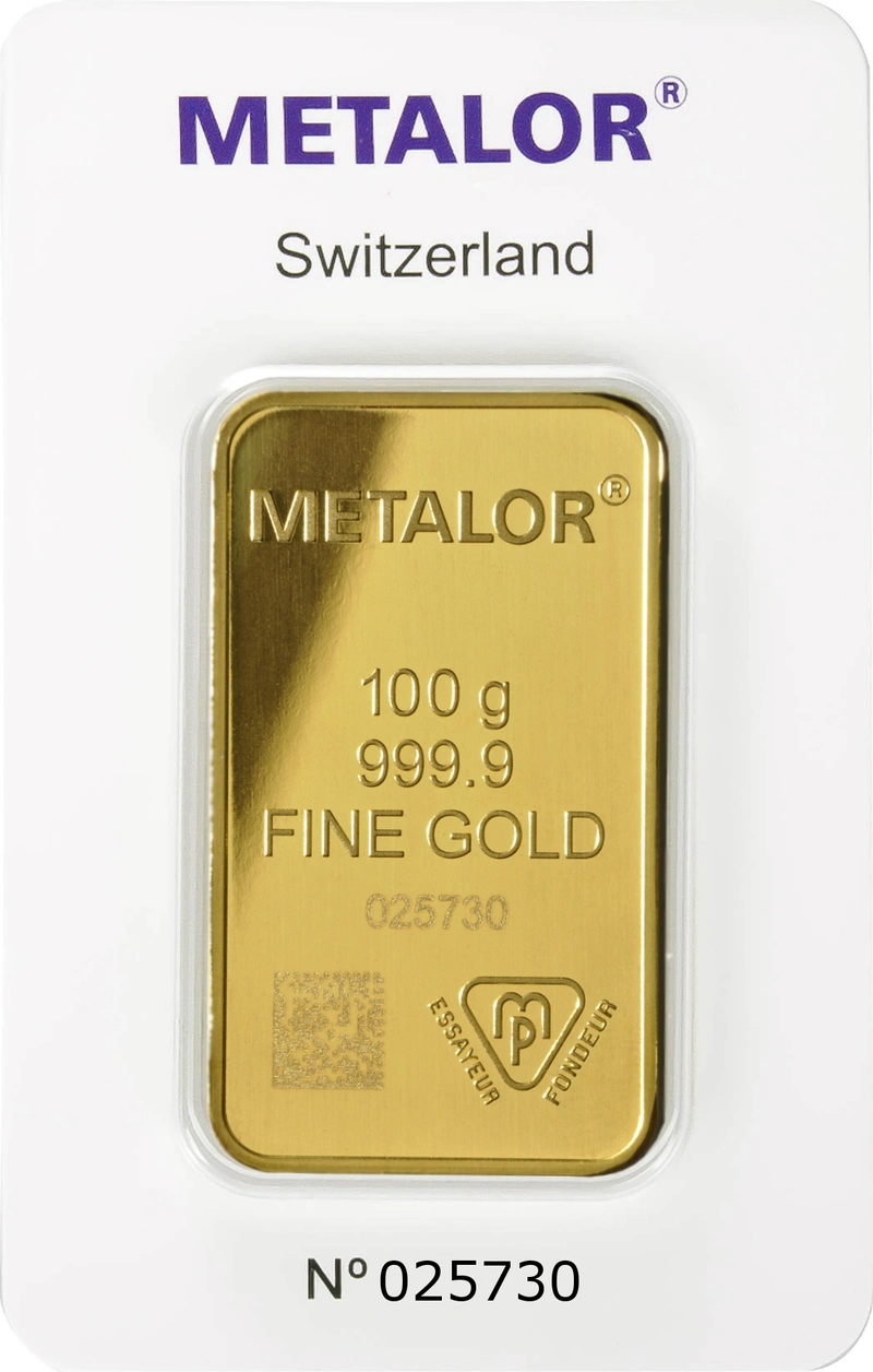 Metalor 100 γρ. - Μπάρες Χρυσού