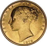 1873 Χρυσή Λίρα Αγγλίας – Bικτώρια Νέα Κεφαλή