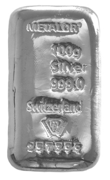 Metalor 100 Γραμμάρια - Μπάρες από ασήμι