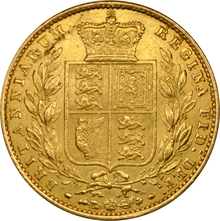 1853 Χρυσή Λίρα Αγγλίας – Bικτώρια Νέα Κεφαλή - Ασπίδα