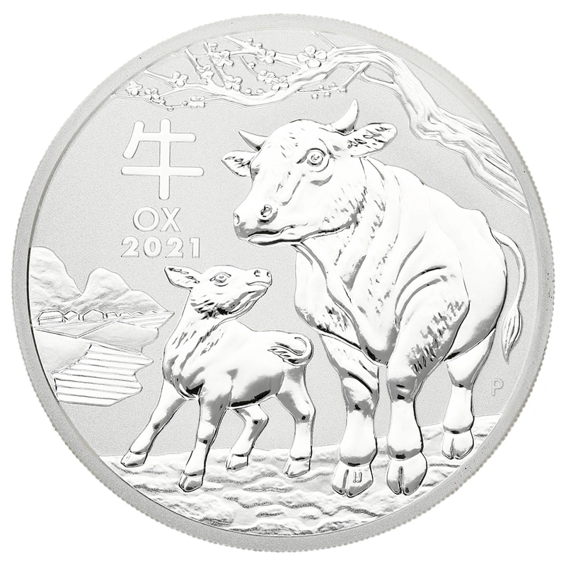 2021 2oz Australian Lunar Year of the Ox Silver Coin