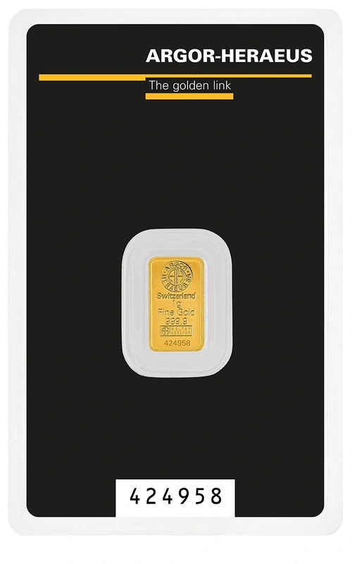 Argor-Heraeus 1 Gram Gold Bullion Bar