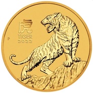 Χρυσό νόμισμα Perth Mint 2022 - Έτος της Τίγρης - 1 ουγγιά