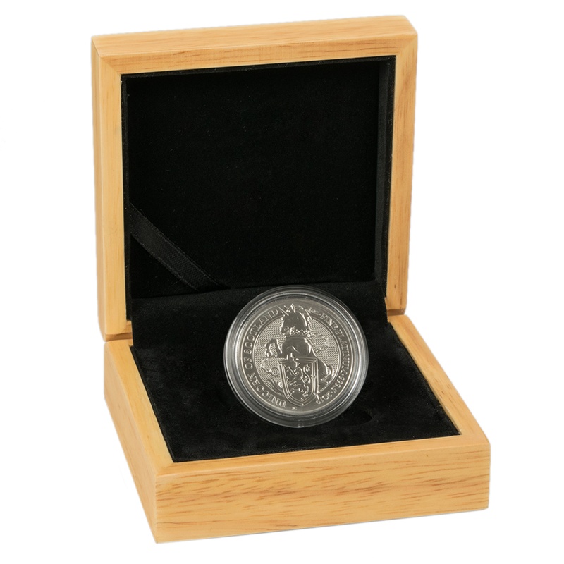 2019 Boxed 1oz Platinum Coin, The Unicorn - Queens Beast