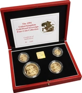 1991 Σετ 4 Χρυσές Λίρες Αγγλίας (Proof)