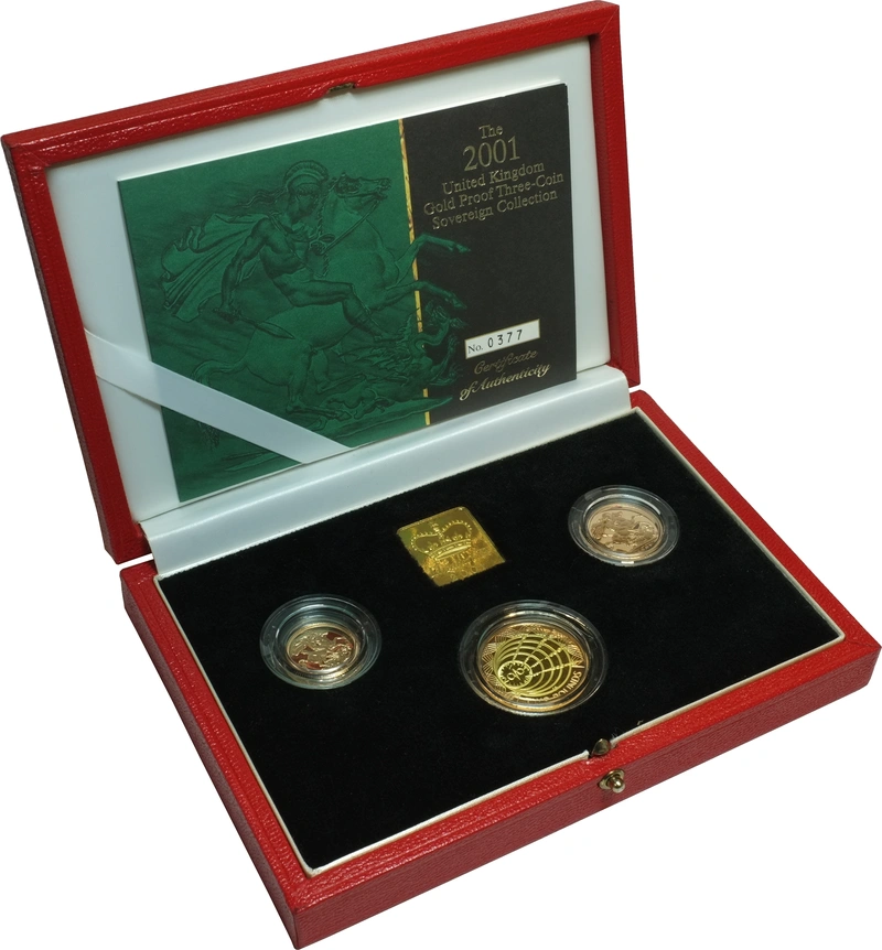 2001 Σετ 3 Χρυσές Αγγλικές Λίρες