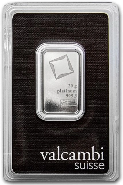 Valcambi 20 Γραμμάρια - Μπάρα από Πλατίνα