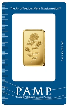 PAMP Rosa 20 γραμμάρια ράβδος χρυσού Minted