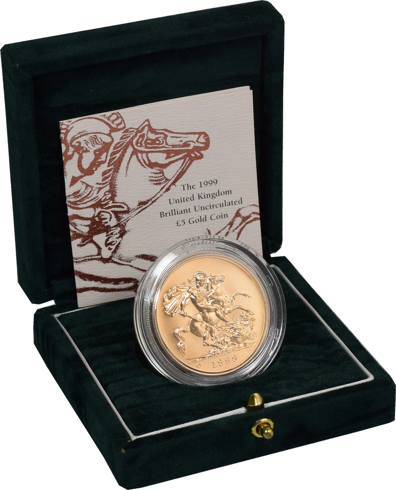 1999 Πενταπλή Χρυσή Αγγλική Λίρα (Uncirculated)