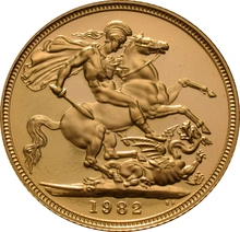 Χρυσή Λίρα Αγγλίας Proof 1982 σε συσκευασία δώρου