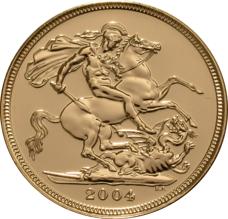 2004 Gold Sovereign Coin Elizabeth II Fourth Head