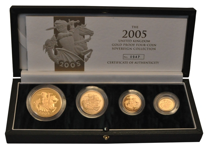 2005 Σετ 4 Χρυσές Λίρες Αγγλίας (Proof)