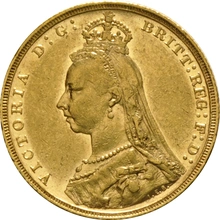 Χρυσή Αγγλική Λίρα 1893 - Βικτώρια Κεφαλή Jubilee - M