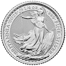 2025 Ασημένιο Νόμισμα της Αγγλίας (Britannia) - 1/4 Ουγγιάς
