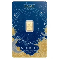 0.5g Gold Bar PAMP Zodiac Scorpio Minted