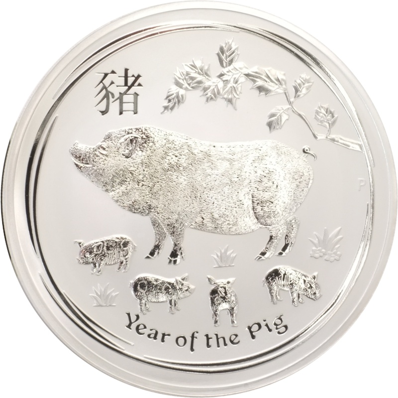 2019 1 Kilo Australian Lunar Year of the Pig Silver Coin