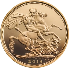Χρυσή Λίρα Αγγλίας Proof 2014 (Χωρίς συσκευασία)
