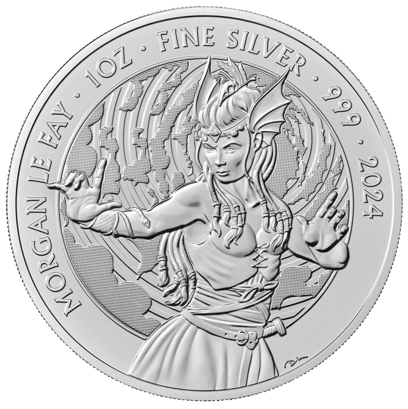 2024 - Aσημένιο Νόμισμα 1 oυγγιάς - Morgan Le Fay - Μύθοι & Θρύλοι